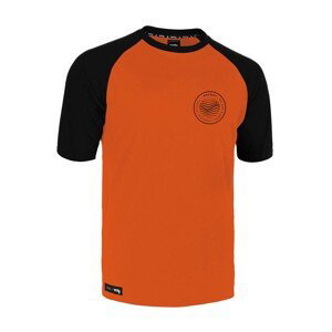 ROCDAY Cyklistický dres s krátkym rukávom - GRAVEL - oranžová/čierna L
