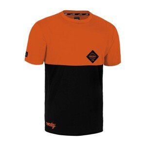 ROCDAY Cyklistický dres s krátkym rukávom - DOUBLE - oranžová/čierna 2XL