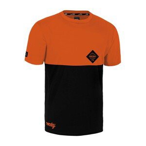 ROCDAY Cyklistický dres s krátkym rukávom - DOUBLE - oranžová/čierna L