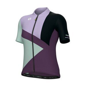 ALÉ Cyklistický dres s krátkym rukávom - NEXT PRAGMA LADY - zelená/bordová/fialová