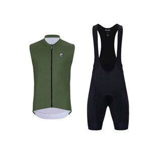 HOLOKOLO dres bez rukávov a krátke nohavice - AIRFLOW - zelená/čierna