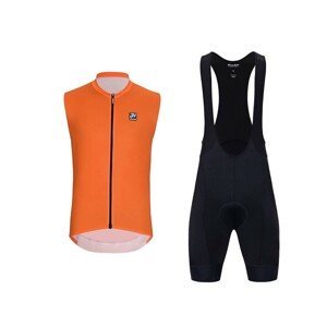 HOLOKOLO dres bez rukávov a krátke nohavice - AIRFLOW - oranžová/čierna