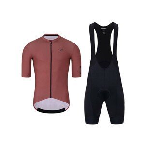 HOLOKOLO Cyklistický krátky dres a krátke nohavice - VICTORIOUS - červená/čierna