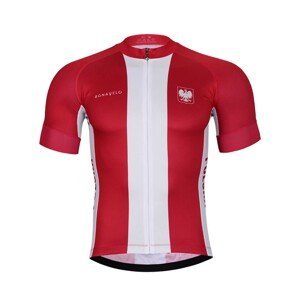 BONAVELO Cyklistický dres s krátkym rukávom - POLAND II. - biela/červená S