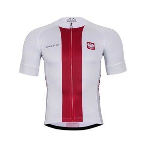 BONAVELO Cyklistický dres s krátkym rukávom - POLAND I. - biela/červená S