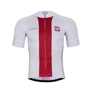 BONAVELO Cyklistický dres s krátkym rukávom - POLAND I. - biela/červená 6XL