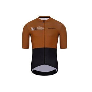HOLOKOLO Cyklistický dres s krátkym rukávom - VIBES - hnedá/čierna