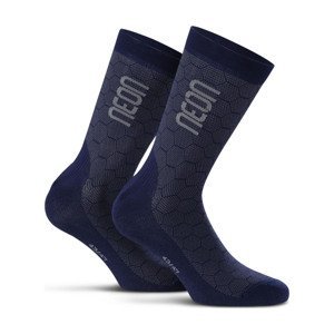 NEON Cyklistické ponožky klasické - NEON 3D - modrá 39-42
