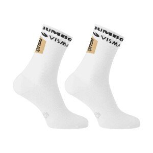 AGU Cyklistické ponožky klasické - AGU JUMBO-VISMA VELO - biela L-XL