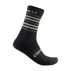 CASTELLI Cyklistické ponožky klasické - GREGGE 15 - čierna