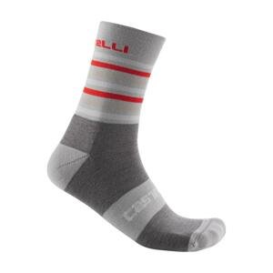 CASTELLI Cyklistické ponožky klasické - GREGGE 15 - šedá L-XL