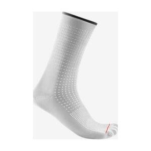 CASTELLI Cyklistické ponožky klasické - PREMIO - biela S-M