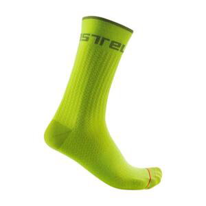 CASTELLI Cyklistické ponožky klasické - DISTANZA 20 - svetlo zelená