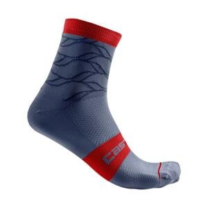 CASTELLI Cyklistické ponožky klasické - CLIMBER'S 3.0 - modrá