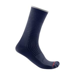 CASTELLI Cyklistické ponožky klasické - PREMIO - modrá 2XL
