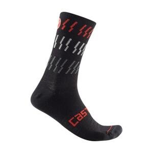 CASTELLI Cyklistické ponožky klasické - MID WINTER 18 - čierna 2XL