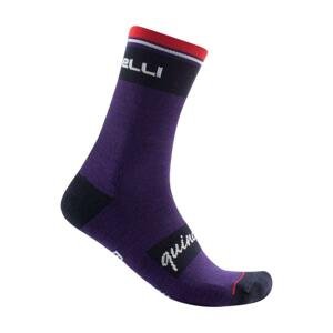 CASTELLI Cyklistické ponožky klasické - QUINDICI SOFT MERINO - fialová