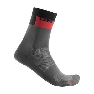 CASTELLI Cyklistické ponožky klasické - BLOCCO - šedá L-XL
