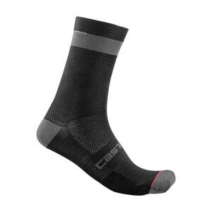 CASTELLI Cyklistické ponožky klasické - ALPHA 18 - čierna L-XL