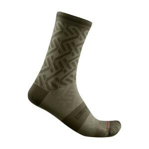 CASTELLI Cyklistické ponožky klasické - TIRAMOLLA 15 - zelená