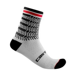 CASTELLI Cyklistické ponožky klasické - AVANTI 12 - čierna/biela