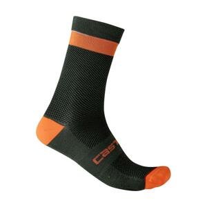 CASTELLI Cyklistické ponožky klasické - ALPHA 18 - zelená L-XL