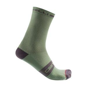 CASTELLI Cyklistické ponožky klasické - SUPERLEGGERA T 12 - zelená S-M