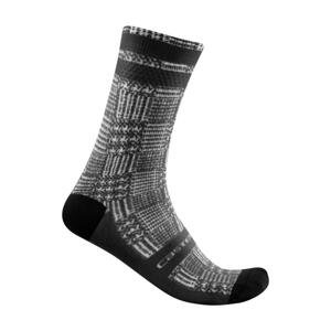 CASTELLI Cyklistické ponožky klasické - MAISON - čierna/biela S-M