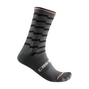 CASTELLI Cyklistické ponožky klasické - UNLIMITED 18 - čierna/šedá L-XL