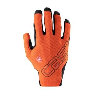 CASTELLI Cyklistické rukavice dlhoprsté - UNLIMITED LF - oranžová