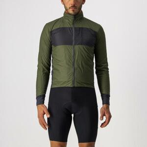 CASTELLI Cyklistická vetruodolná bunda - UNLIMITED PUFFY - zelená XL