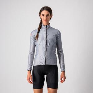 CASTELLI Cyklistická vetruodolná bunda - ARIA SHELL W - strieborná XL