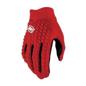 100% SPEEDLAB Cyklistické rukavice dlhoprsté - GEOMATIC - červená M