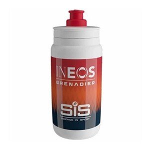 ELITE Cyklistická fľaša na vodu - FLY INEOS GRENADIERS 550ml - oranžová/biela/červená