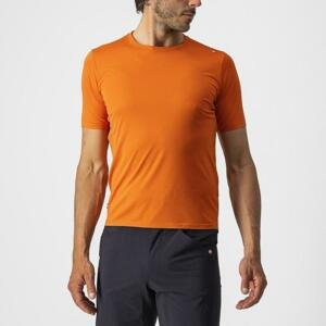 CASTELLI Cyklistické tričko s krátkym rukávom - TECH 2 TEE - oranžová