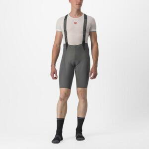 CASTELLI Cyklistické nohavice krátke s trakmi - FREE AERO RC - šedá M