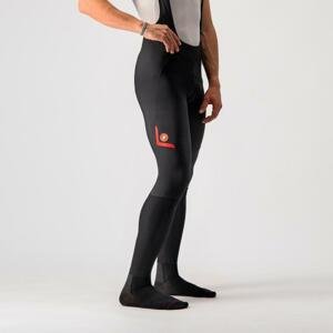 CASTELLI Cyklistické nohavice dlhé s trakmi - VELOCISSIMO 5 - čierna/červená L
