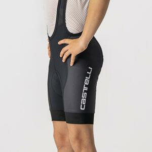 CASTELLI Cyklistické nohavice krátke s trakmi - JR COMPETIZIONE - čierna/biela 4Y