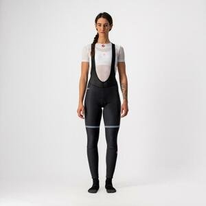 CASTELLI Cyklistické nohavice dlhé s trakmi - POLARE W - čierna XL