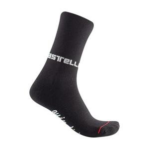 CASTELLI Cyklistické ponožky klasické - QUINDICI SOFT MERINO W - čierna