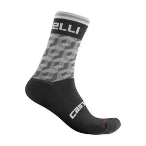 CASTELLI Cyklistické ponožky klasické - CUBI W 15 - šedá