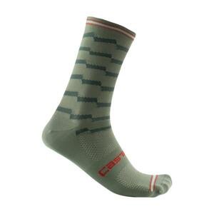 CASTELLI Cyklistické ponožky klasické - UNLIMITED 18 - zelená