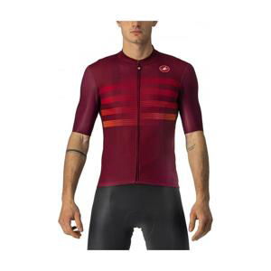 CASTELLI Cyklistický dres s krátkym rukávom - ENDURANCE PRO - bordová 3XL