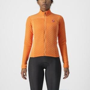 CASTELLI Cyklistický dres s dlhým rukávom zimný - SFIDA 2 W - oranžová XS
