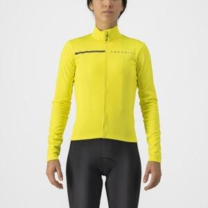 CASTELLI Cyklistický dres s dlhým rukávom zimný - SINERGIA 2 - žltá XL