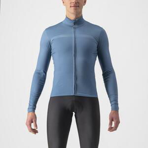 CASTELLI Cyklistický dres s dlhým rukávom zimný - PRO THERMAL LS - modrá XS