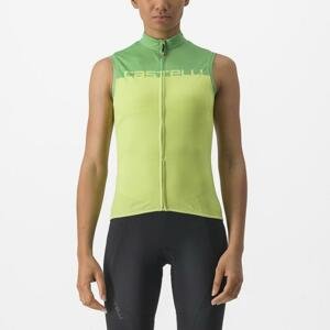 CASTELLI Cyklistický dres bez rukávov - VELOCISSIMA - svetlo zelená L