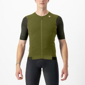 CASTELLI Cyklistický dres s krátkym rukávom - PREMIO BLACK - zelená XS