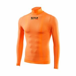 SIX2 Cyklistické tričko s dlhým rukávom - TS3 C - oranžová SL