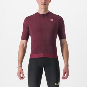 CASTELLI Cyklistický dres s krátkym rukávom - ESSENZA - bordová L